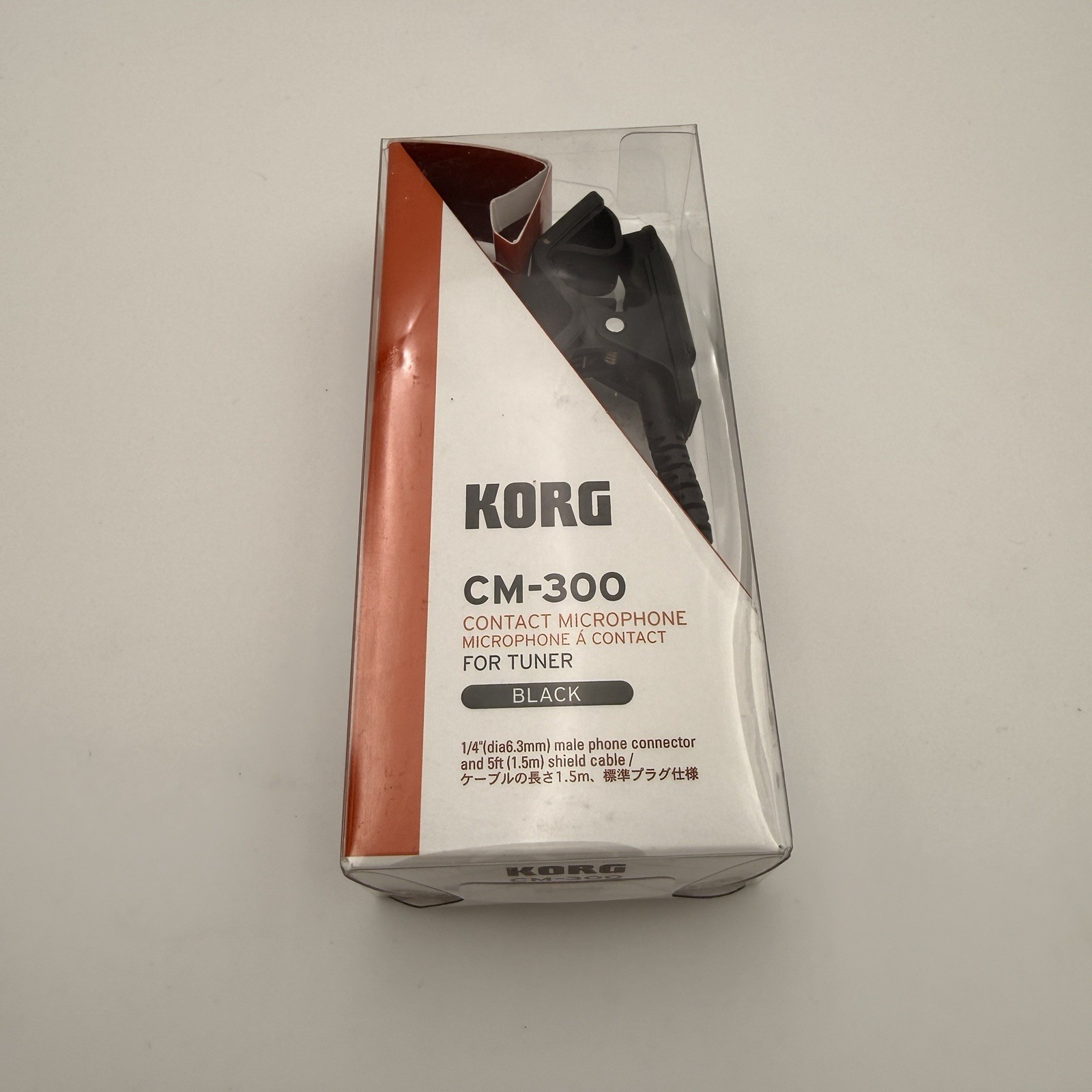 GENUINE Korg CM300 Clip On Contact pick Up / Microphone Black for use with tuner