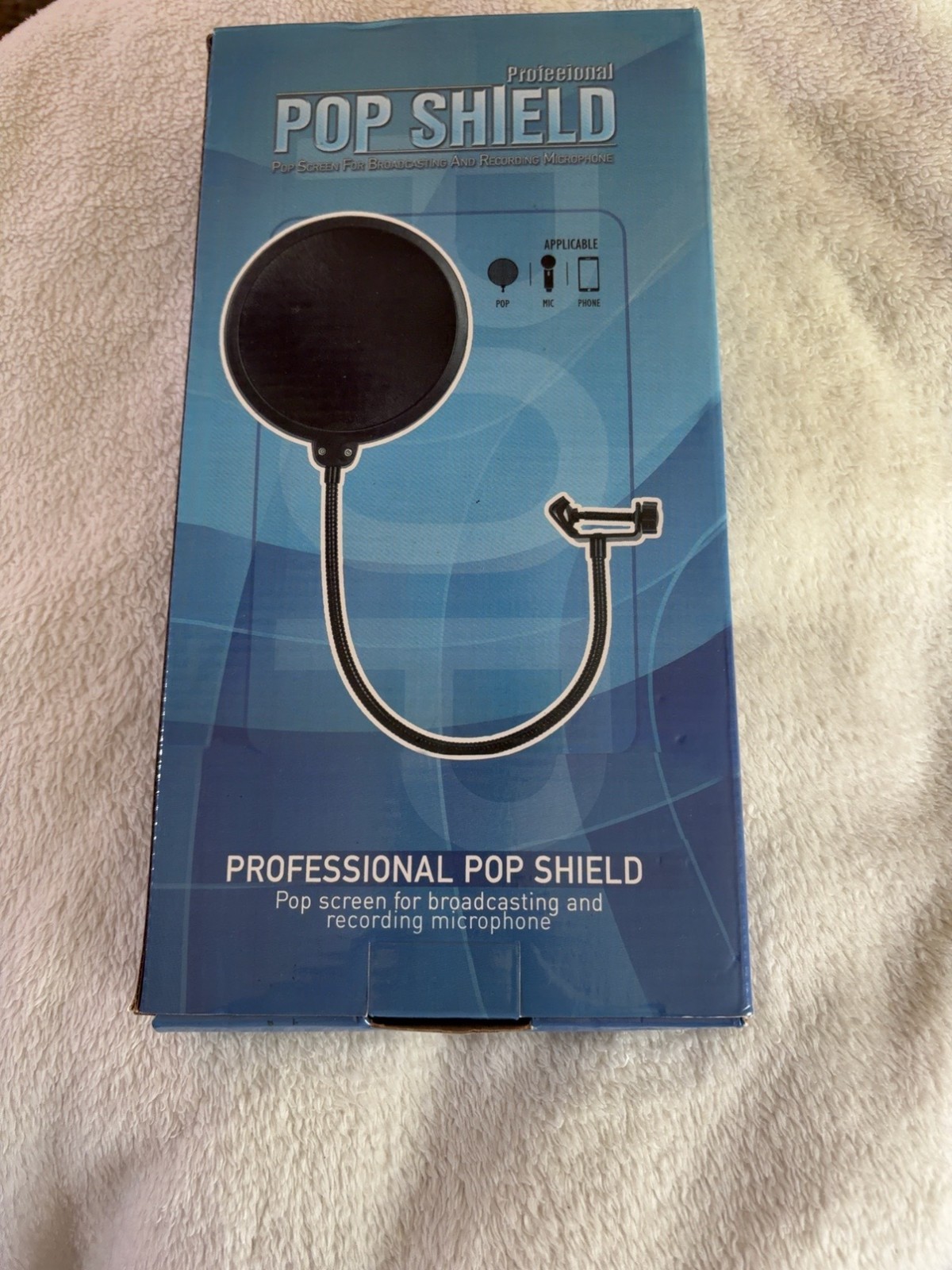 Professional Microphone Pop Filter Shield Gooseneck Clamp Recording Studio New