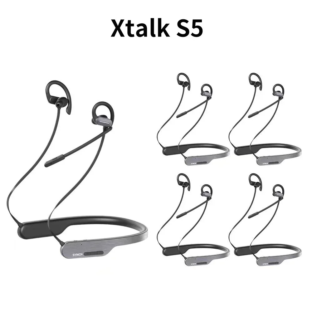 SYNCO XTalk S5 250m Wireless Intercom Headset System 2.4GHz Full Duplex 5-Person