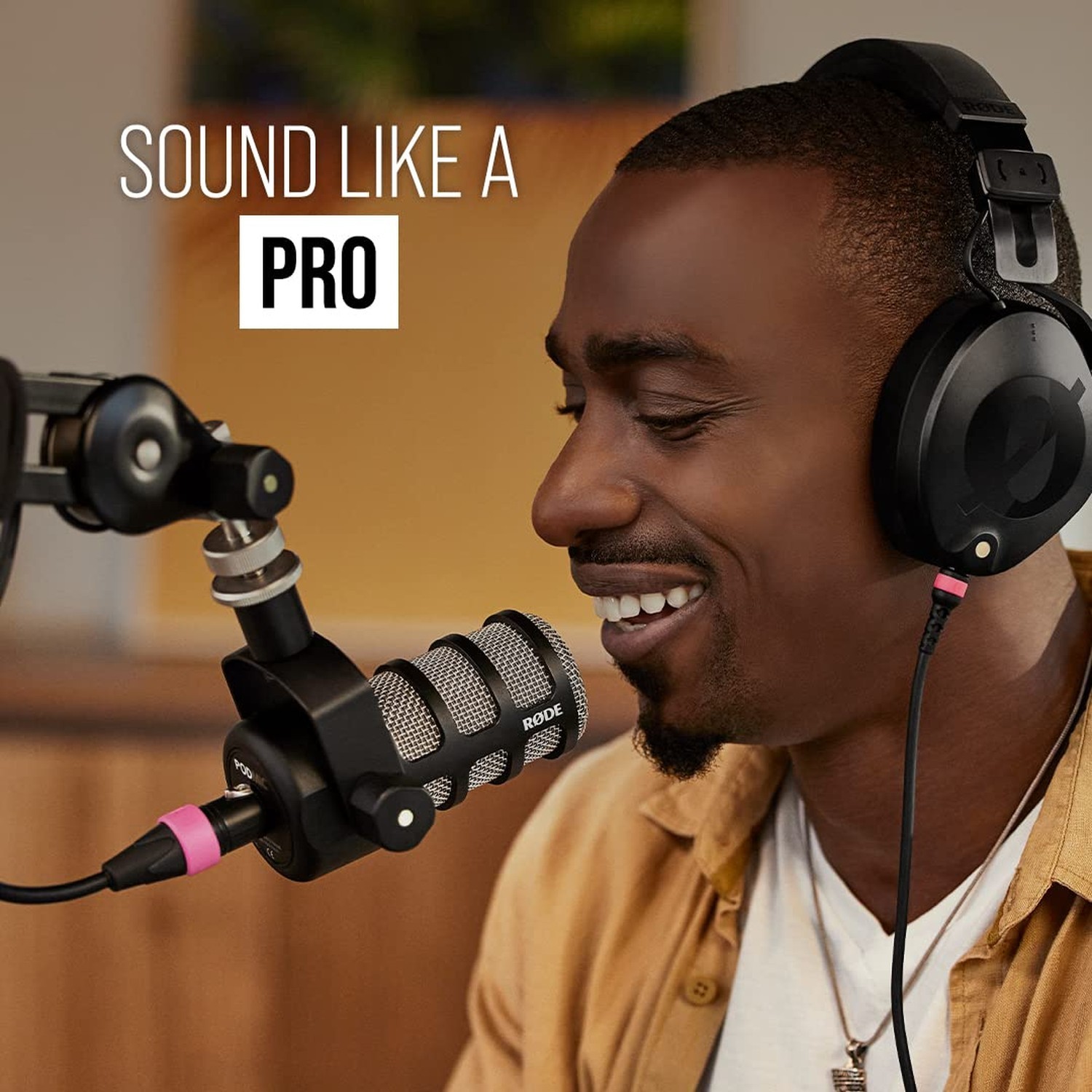 RØDE PodMic Cardioid Dynamic Broadcast Microphone with Integrated Swing Mount…