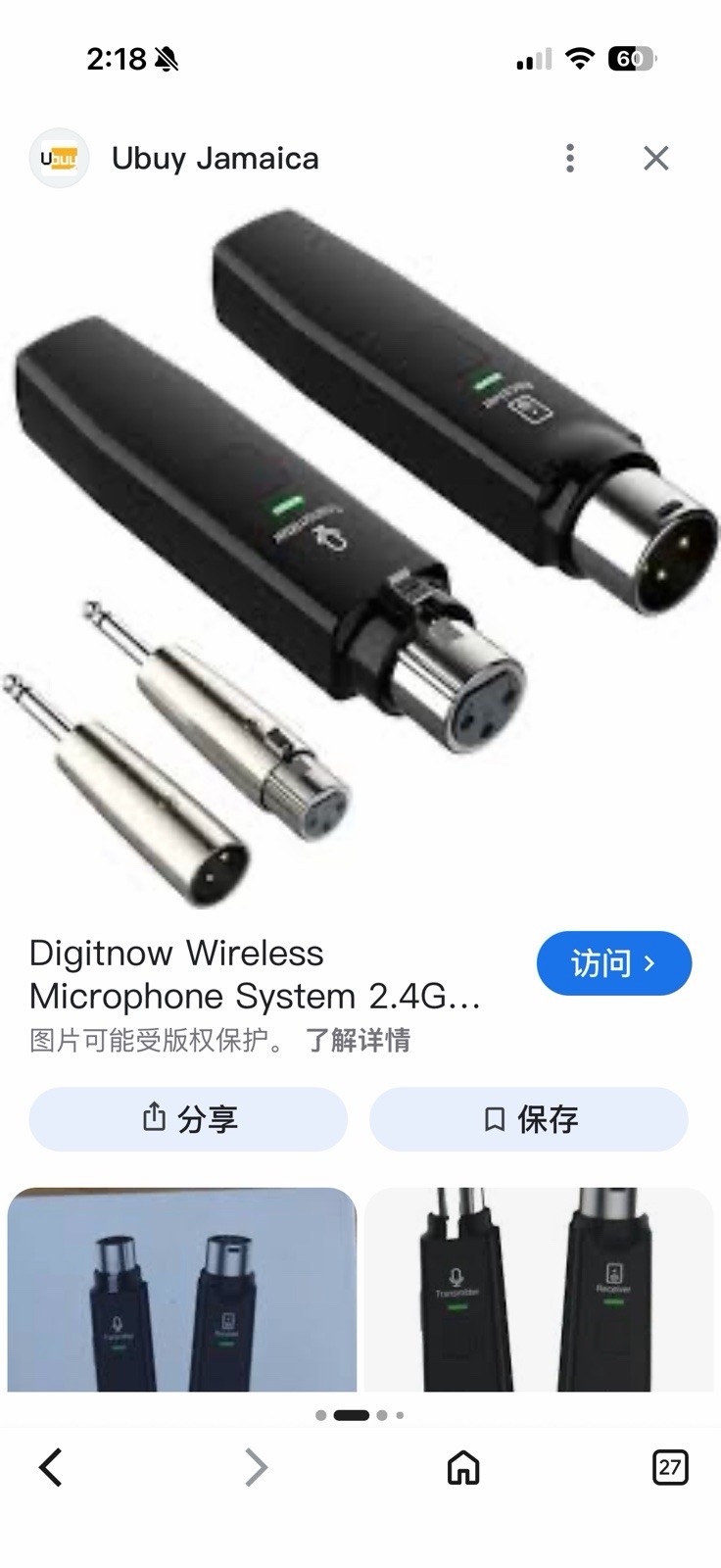 Microphone Wireless System 2.4GHz Wireless Mic Adapter,Rechargeable Wireless XLR