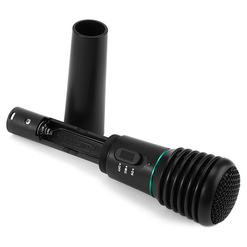 2in1 Wireless/Wired VHF Professional Microphone Handheld System Karaoke Receiver