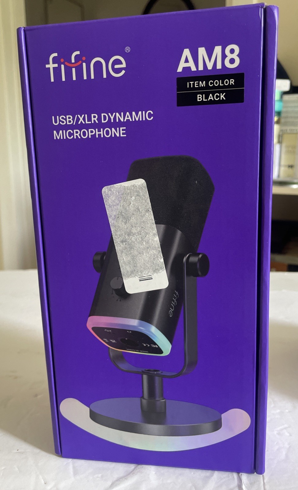 FiFine AM8 XLR/USB Dynamic Microphone Black NEW OPEN BOX