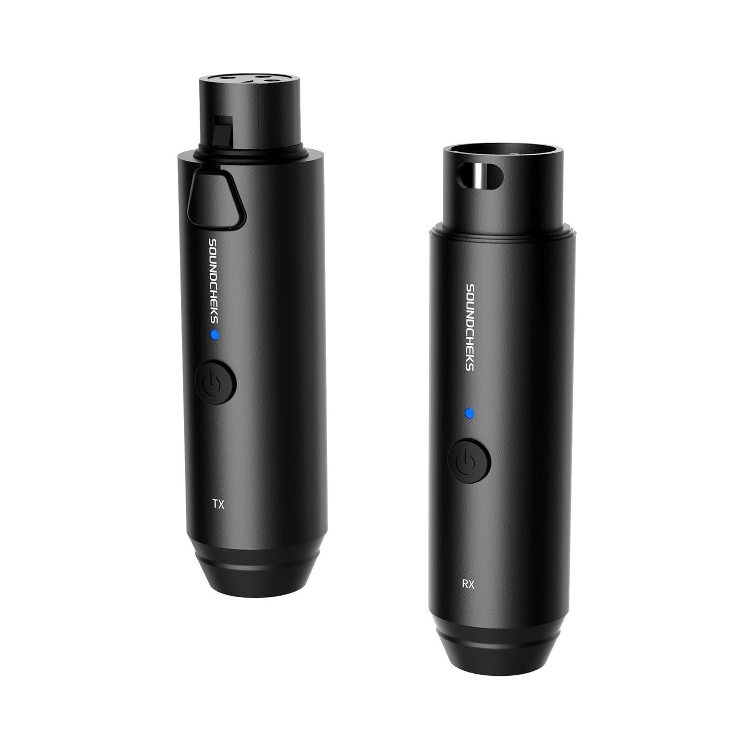 Wireless XLR Microphone Transmitter Receiver, 2.4GHz Plug-on Mic 24bit/192Khz