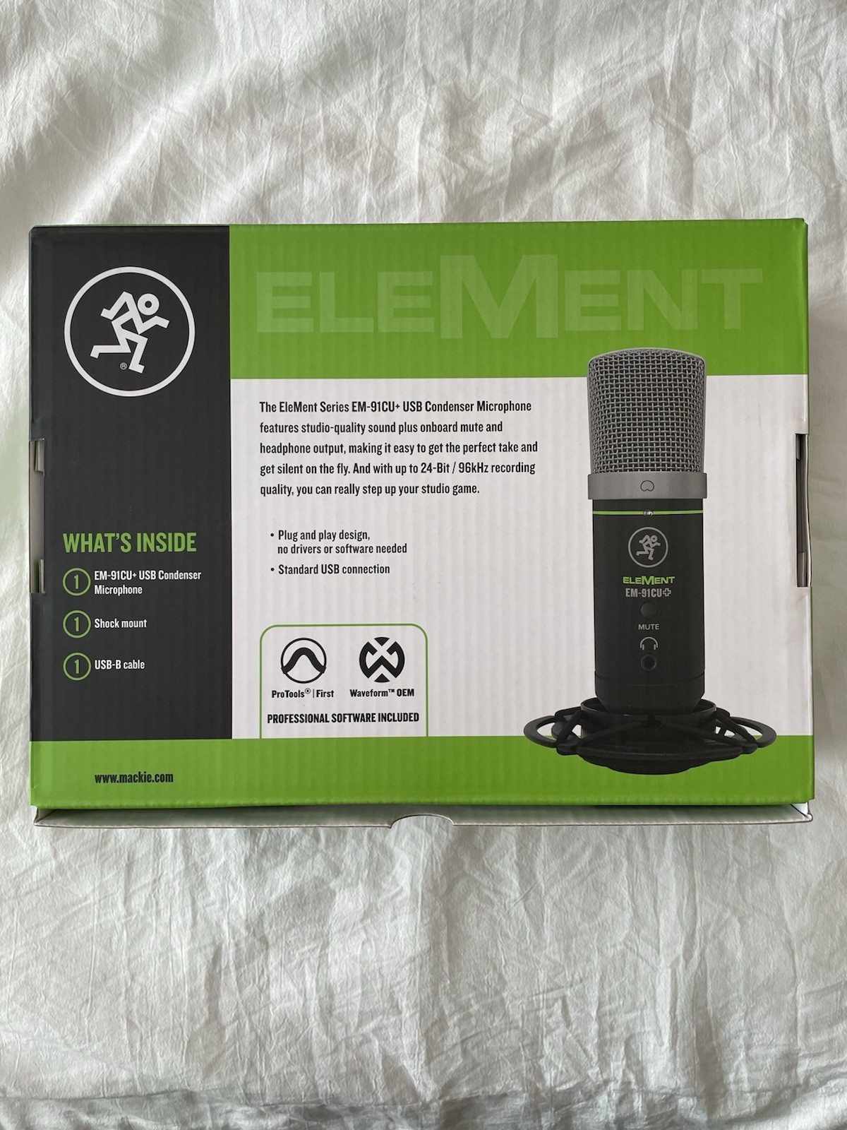 Mackie EM-91CU+ USB Cardioid Condenser Microphone – Black & Gray
