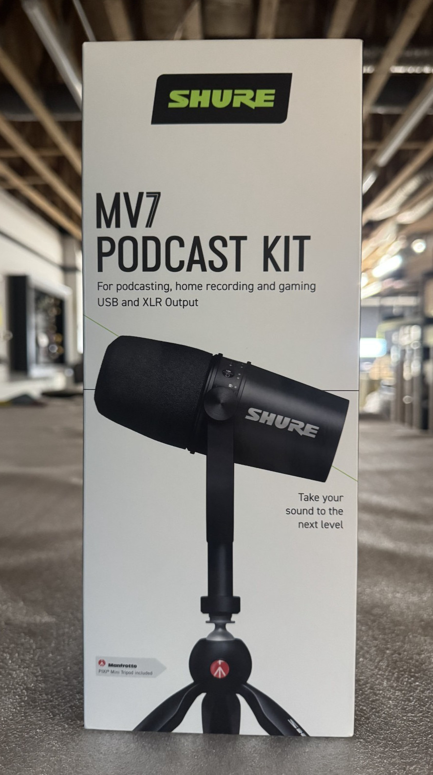 Shure MV7 Podcast Kit for podcasting, home recording and gaming