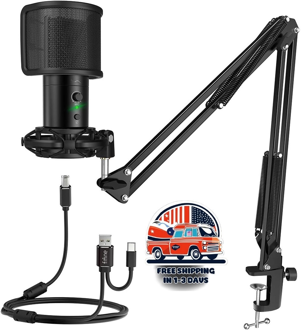 Microfono USB Condensador Para PC Estudio De Grabacion Profesional YouTube Gamer