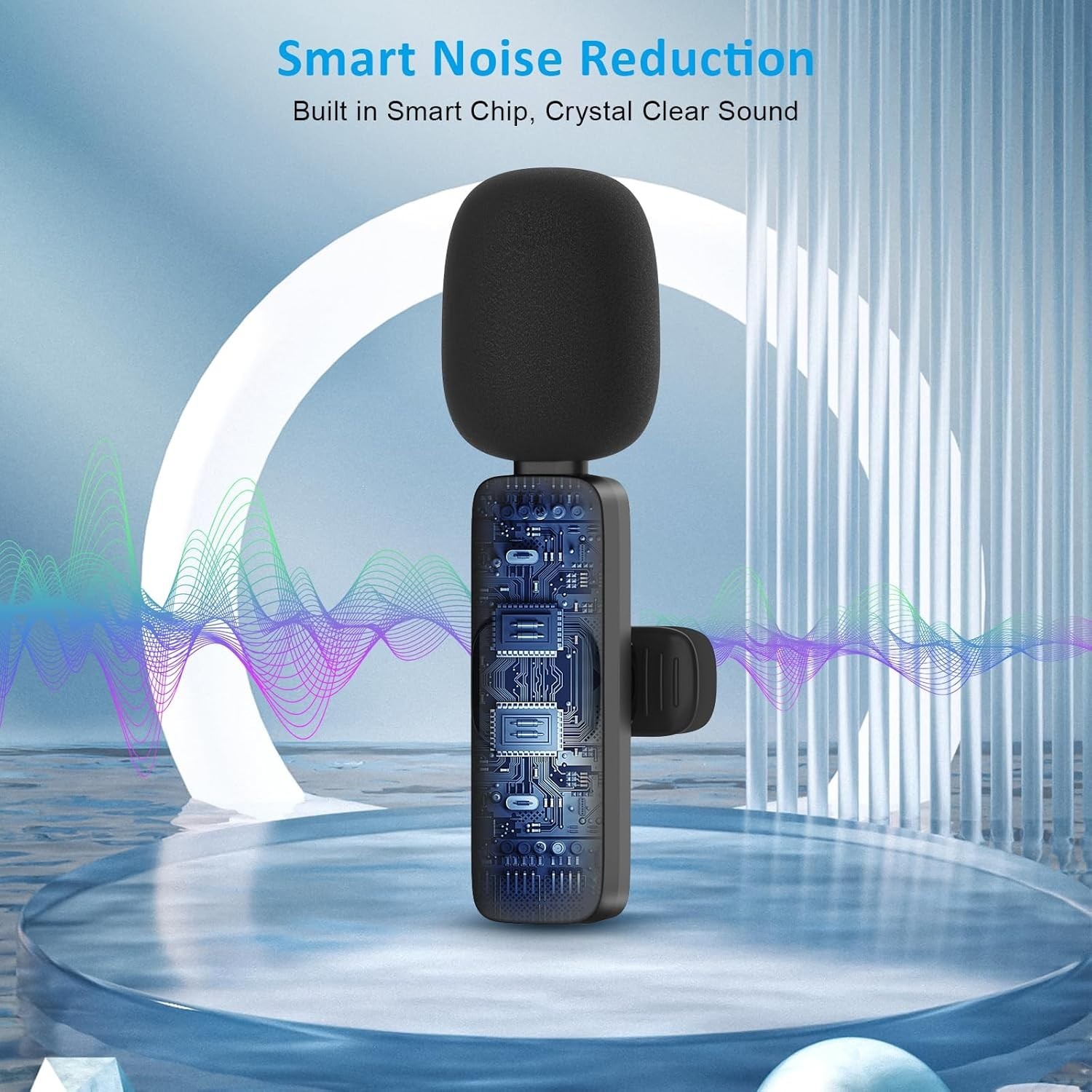 Wireless Lavalier Microphone for iPhone 15 Series/Android/Laptop