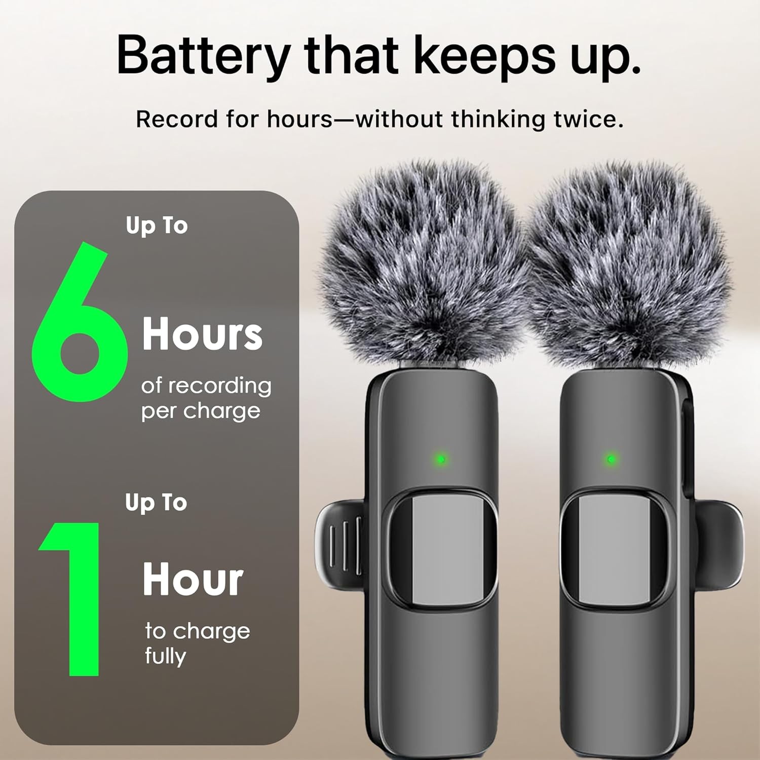 Wireless Lavalier Mini Microphone for iPhone & Android Video Recording interview