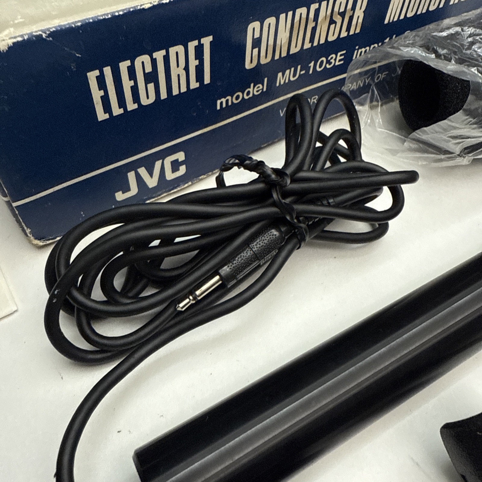 JVC Electret Condenser Stereo Microphone Model MU-203E – IMP 1k – Excellent