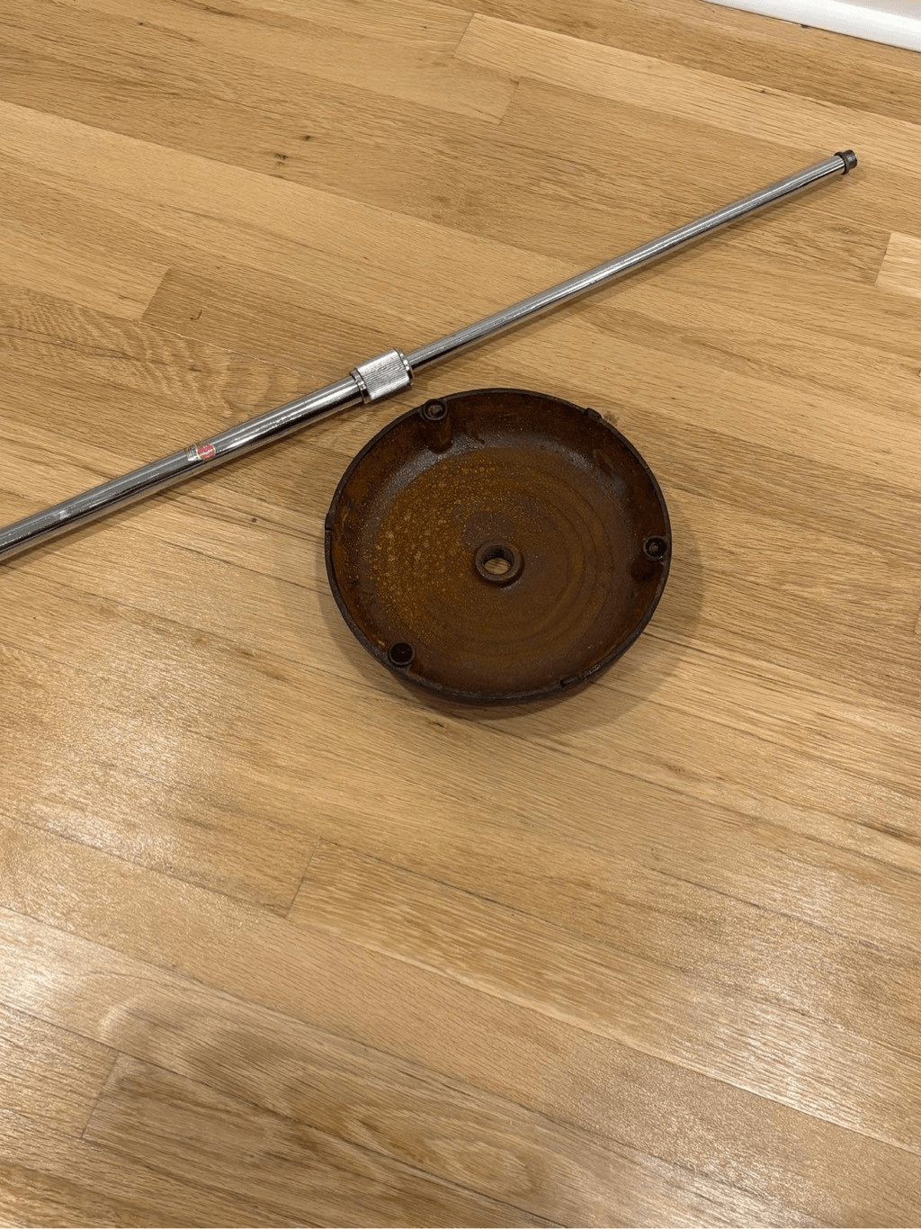Vintage Atlas Sound Sound Adjustable Mic Stand Cast Iron Base 32-60in H
