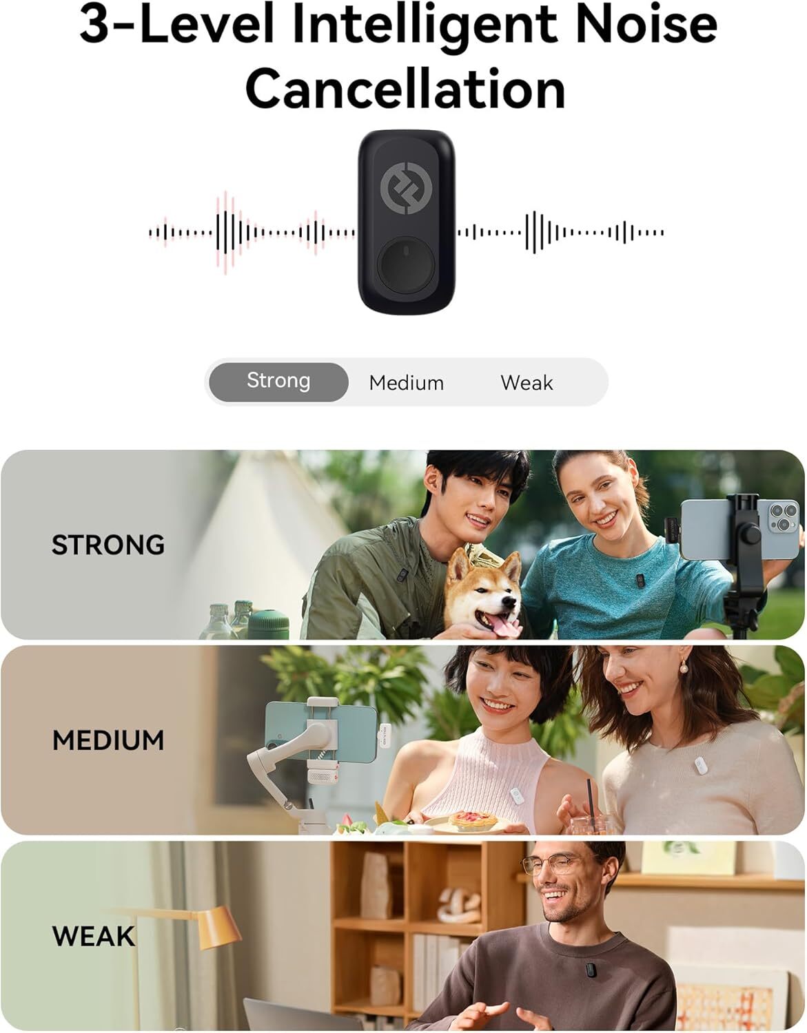 Hollyland LARK A1 Wireless Lavalier Microphone System for Smartphone iPhone 16