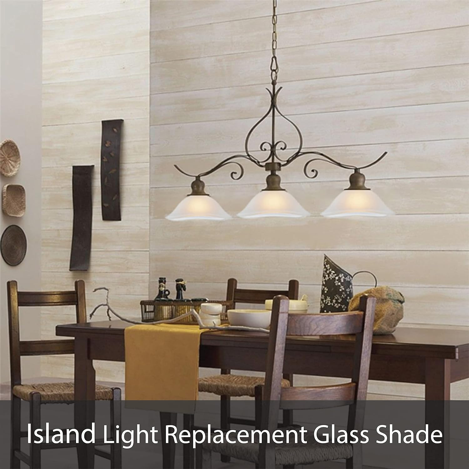 23152-11A Clear & Frosted 2 Tone Replacement Glass Shade for Medium Base Socket