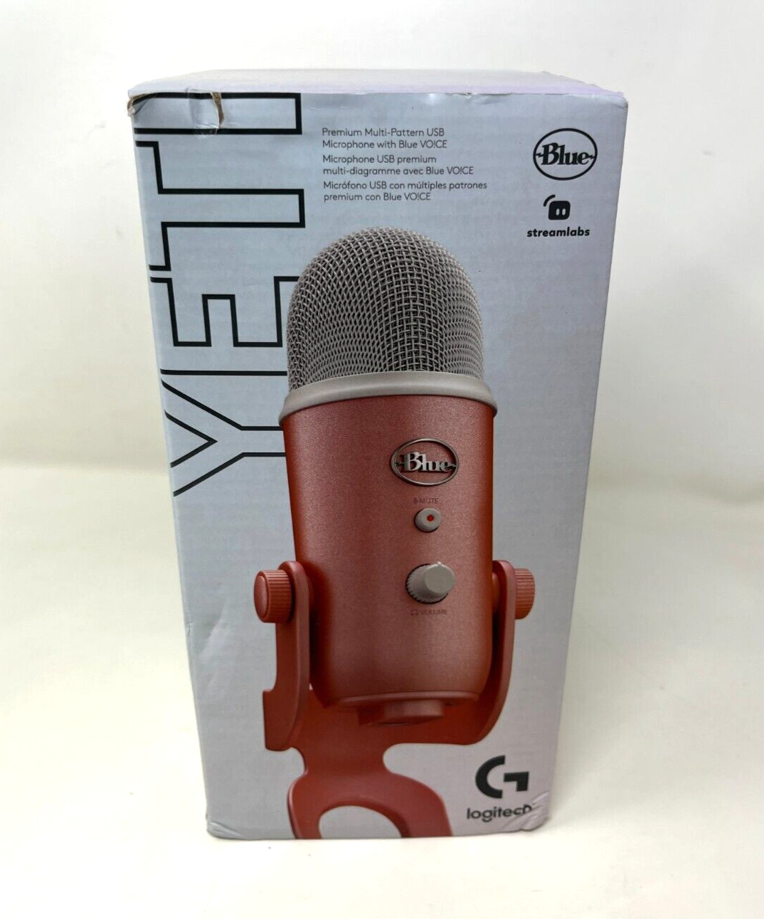 Blue Microphones Yeti USB Microphone Pink Dawn Aurora Logitech BOX/STAND ONLY**