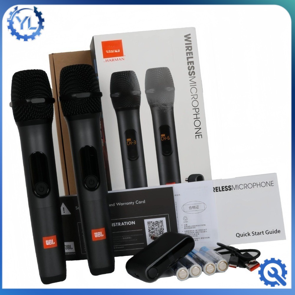 2pcs WIRELESS MIC Set Wireless Dynamic Microphones with Receiver for JBL NEW