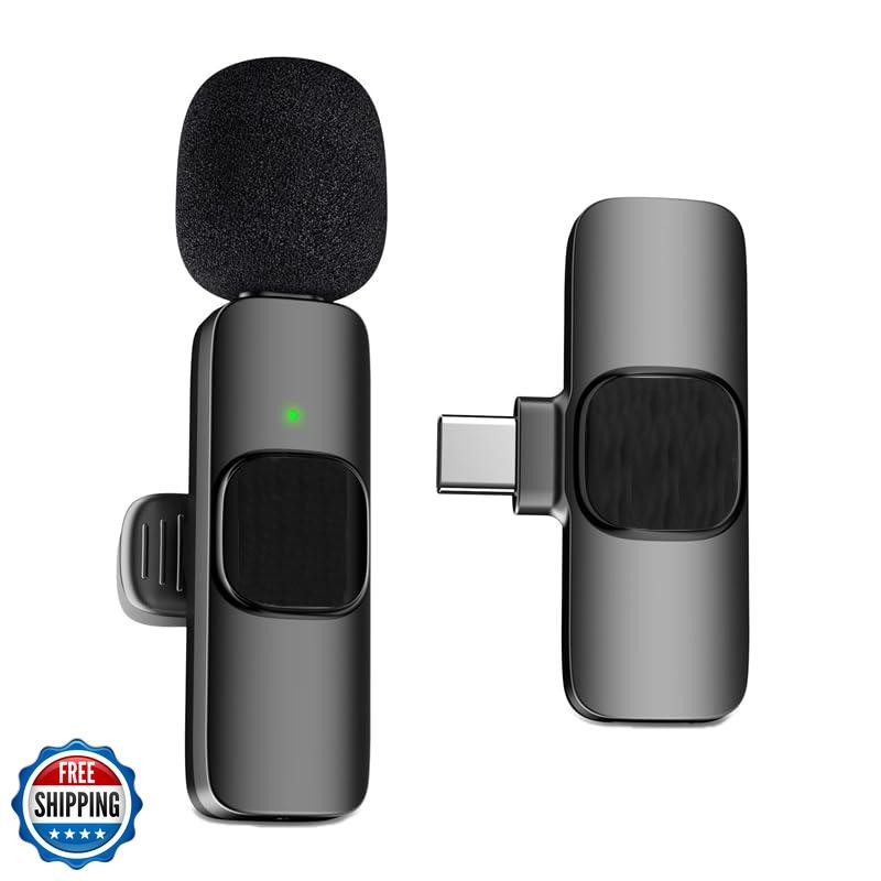 Yiudbaoo Wireless Lavalier Microphone for Type C USB-C Smartphones, PC Device