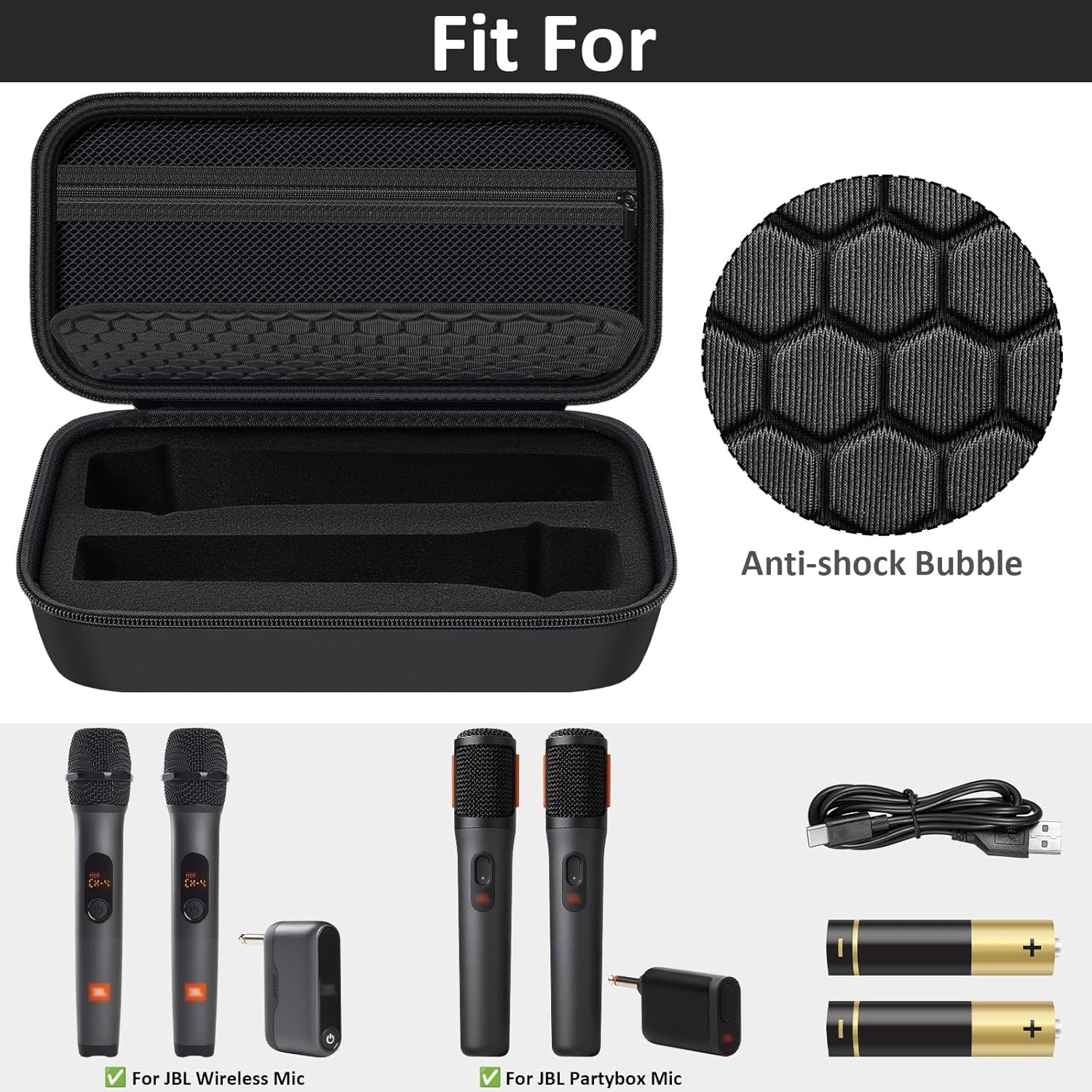 Wireless Microphone Case Compatible with JBL Wireless Two Microphone/For JBL Par