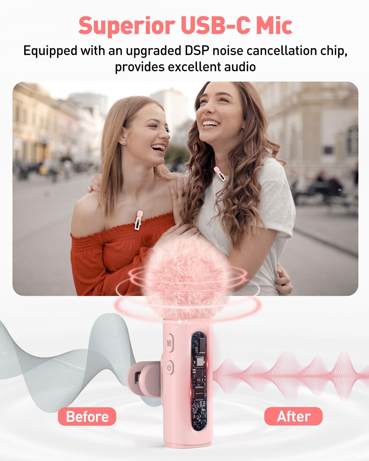 USB C Lavalier Microphone Wireless Mini Mic for TypeC Android /Tablet/PC Vide…