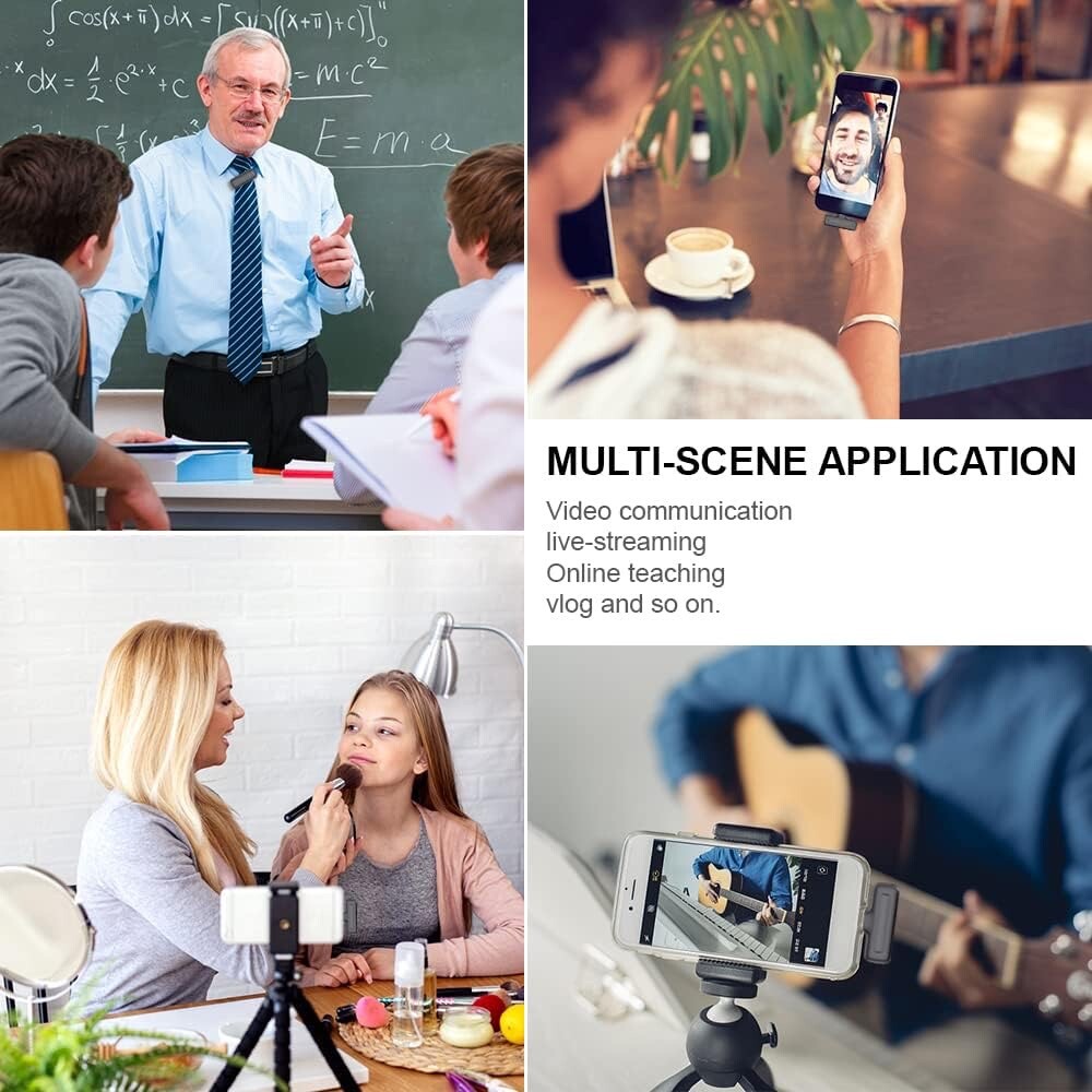Wireless Lavalier Microphone For iPhone iPads Video Recording, Live Streaming US