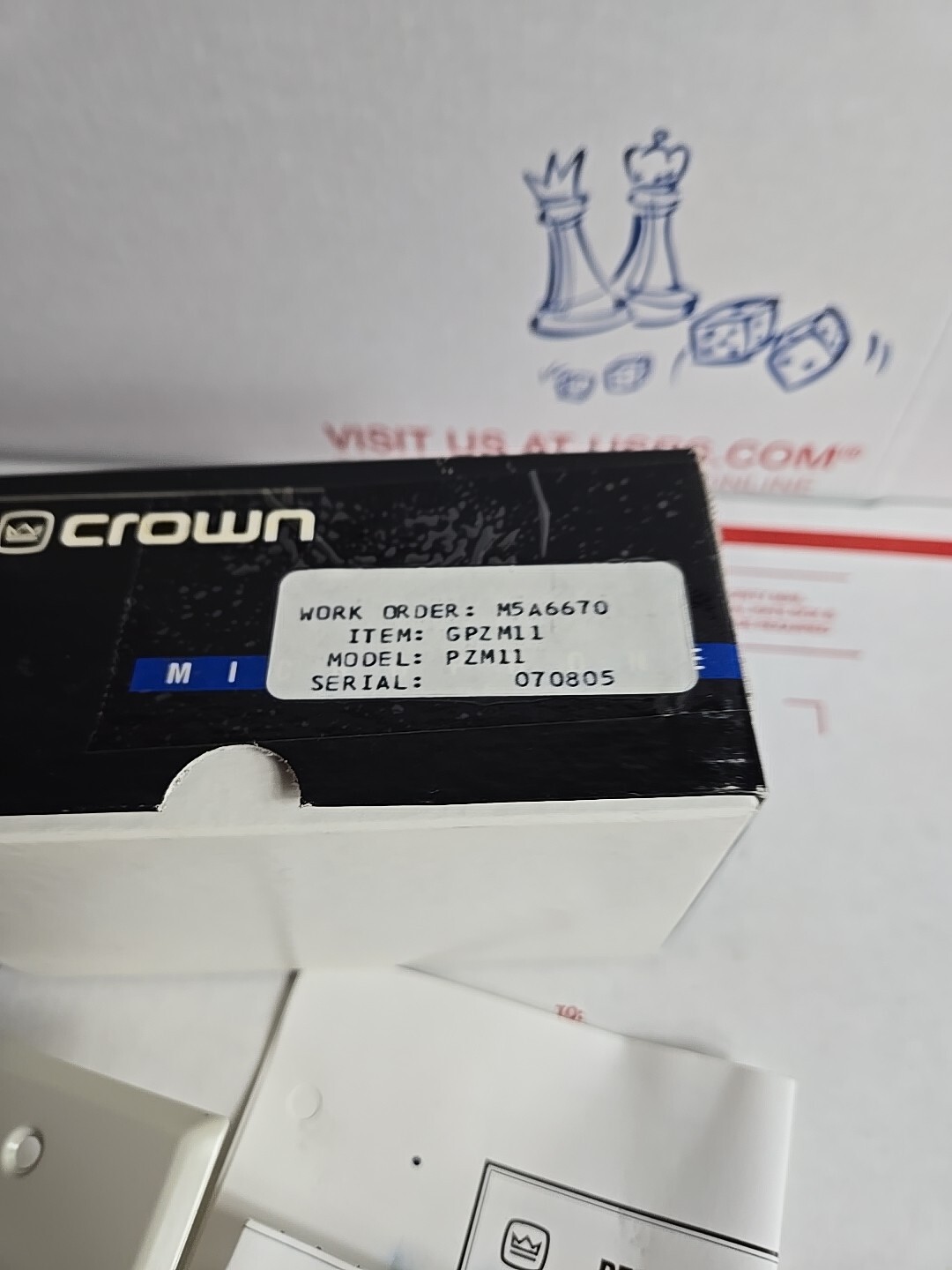 Crown PZM-11  Wall Plate Mountable Pressure Zone Microphone 11 Mic New in Box