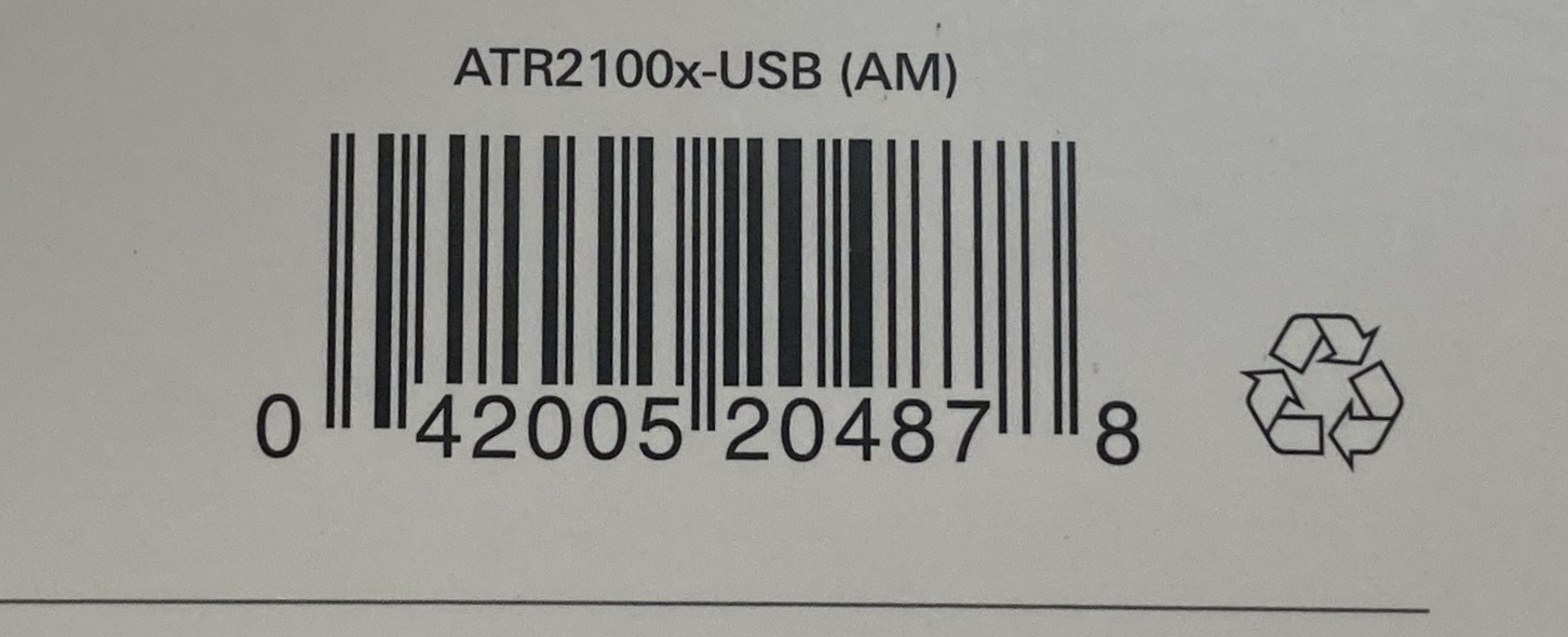 Audio-Technica ATR2100x-USB Streaming Microphone – Open Box –