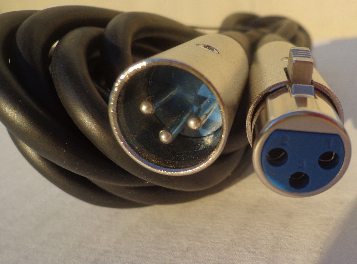 Mic cable (2) xlr NEW 25′ 3 pin microphone cable PAIR