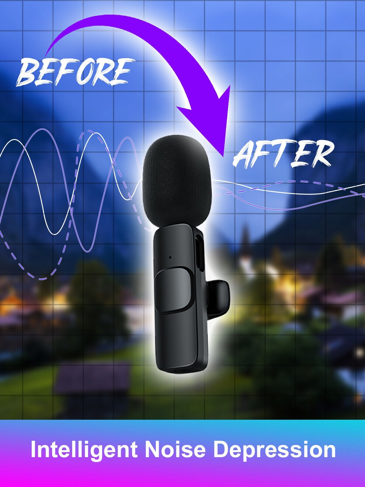 MOMAN CP1 2.4GHz Wireless iPhone Microphone with 2 Transmitter & 1 Receiver