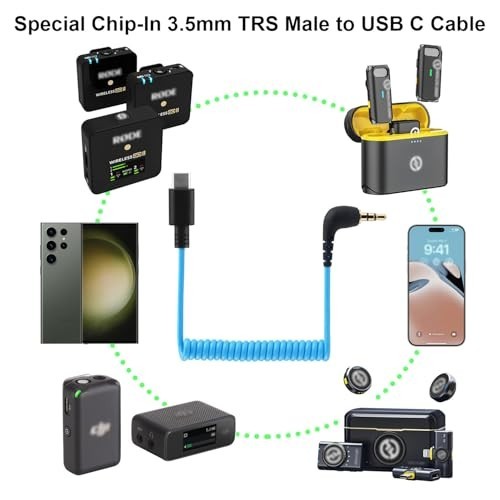 Universal Mic Adapter for iPhone 15, Samsung & Android – USB C to 3.5mm TRS Audi