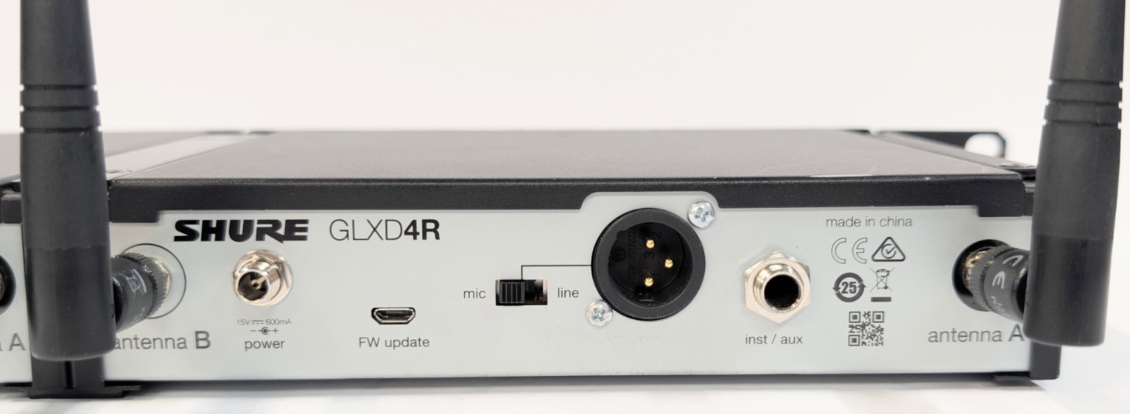 2-Shure GLXD4R Z2 2400-2483.5 MHZ Digital Wireless Microphone Receivers +OEM AC