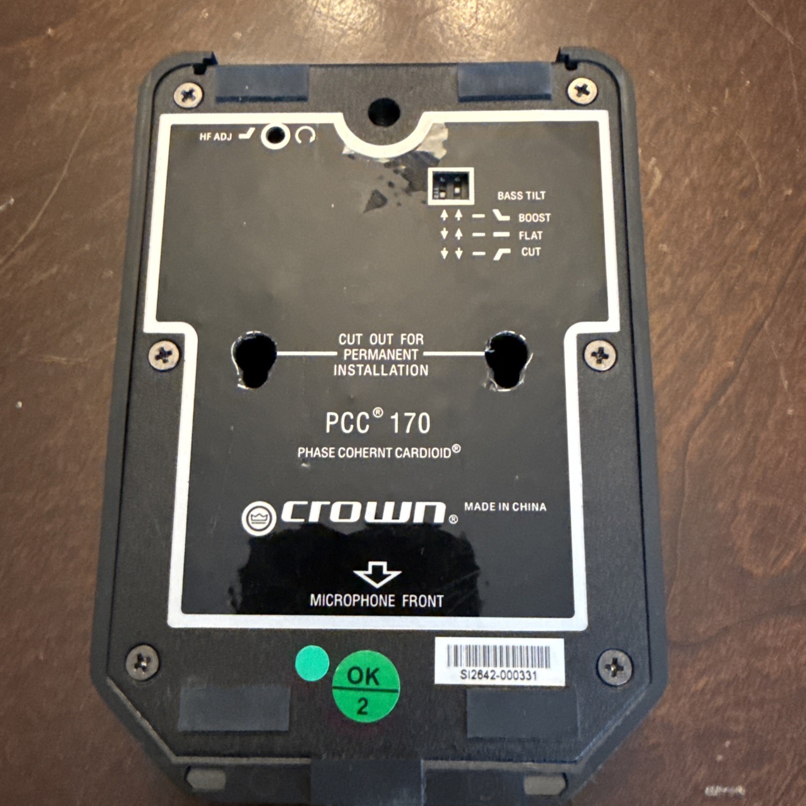 Crown PCC170 Cardiod Boundary Layer Microphone