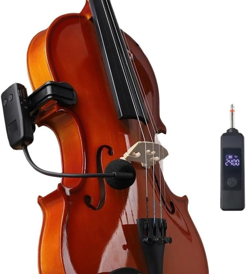 Professional Wireless Violin Microphone Clip-On Pickup for Musicians & Performan