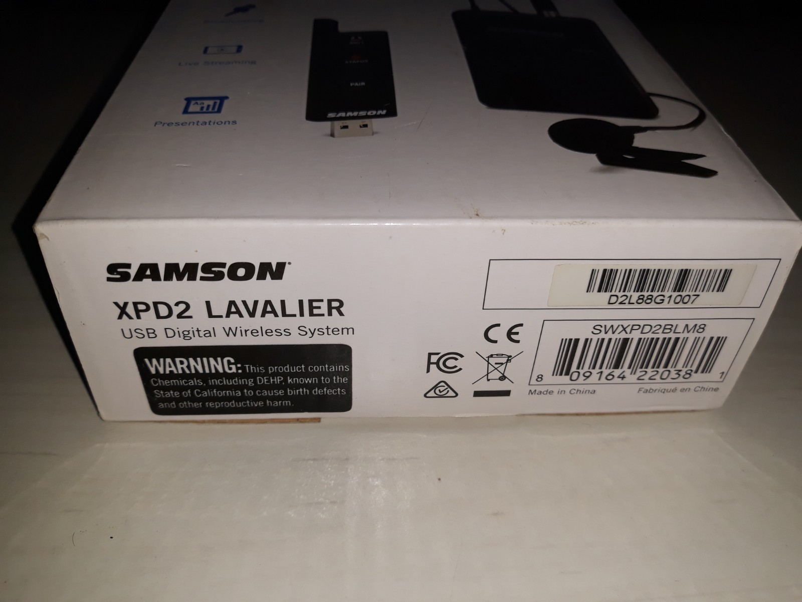 NEW Samson XPD2 Lavalier USB Digital Wireless System SWXPD2BLM8