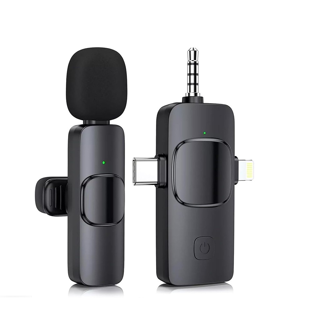 3.5mm Mini Wireless Lavalier Microphone for Audio Video Recording Android iPhone