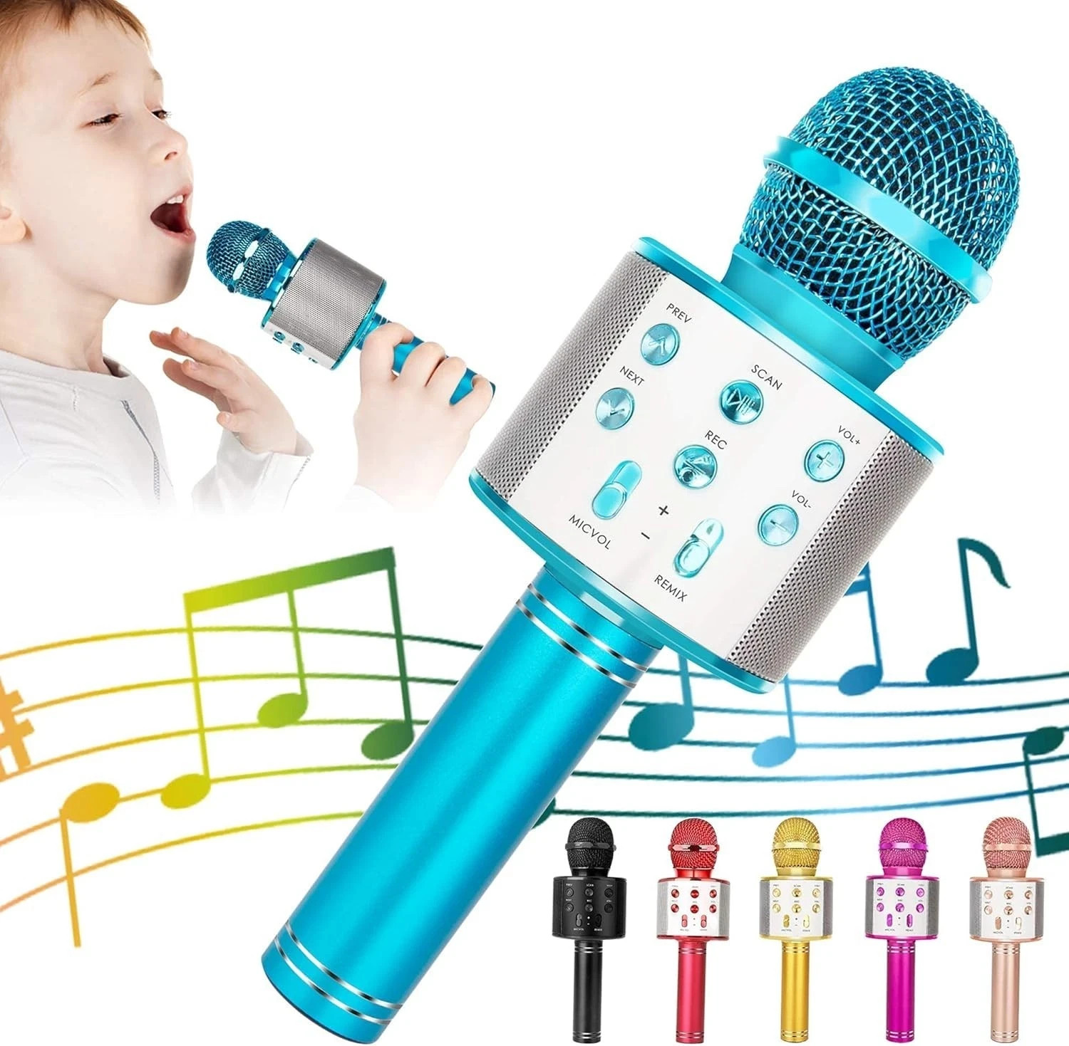 Microphone for Kids – Portable Mic Speaker Recorder ST-2