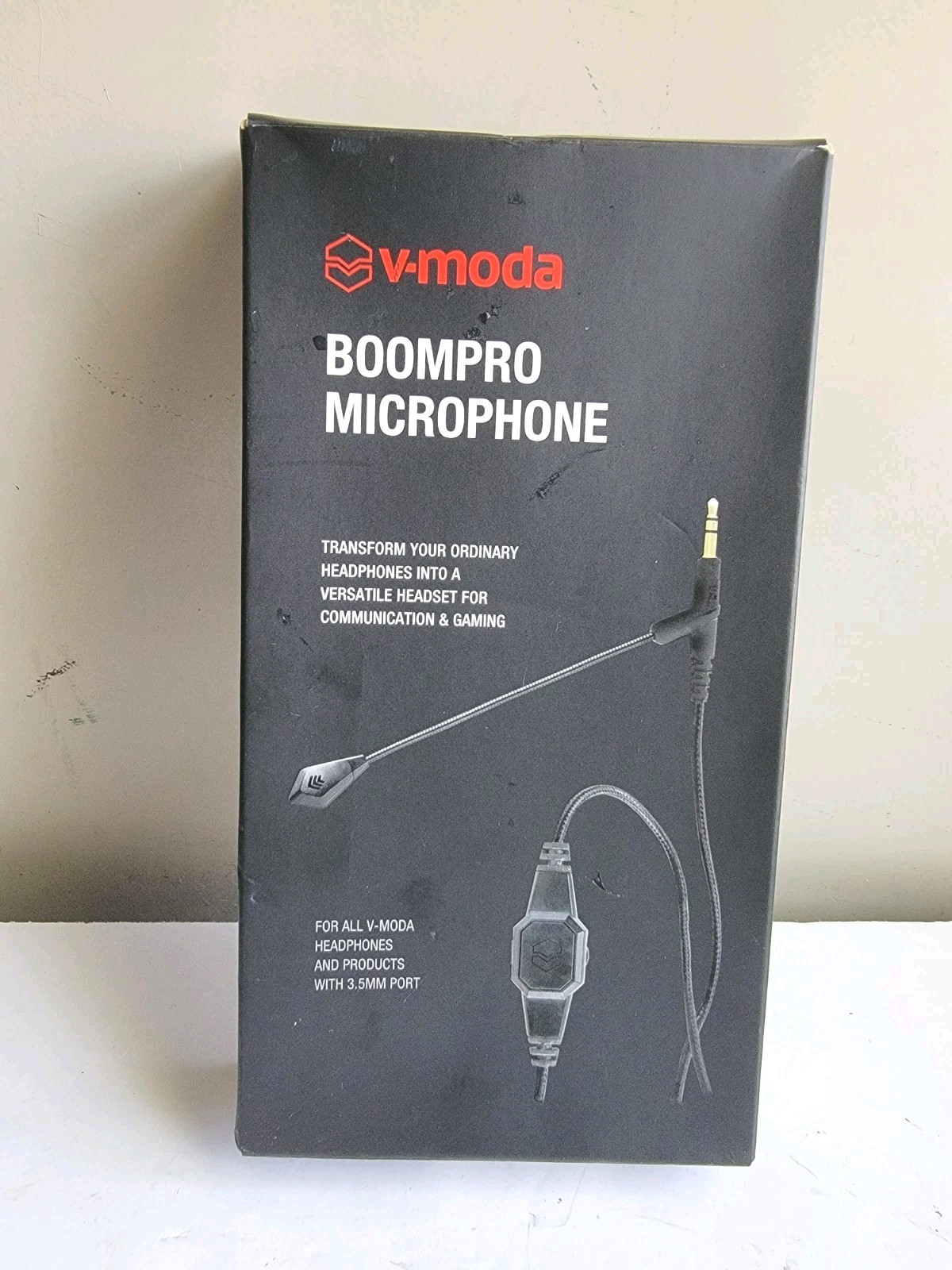 V-MODA BoomPro Mic –NEW! 3.5mm Wired Gaming Mic w/ Mute & Volume Control, Black