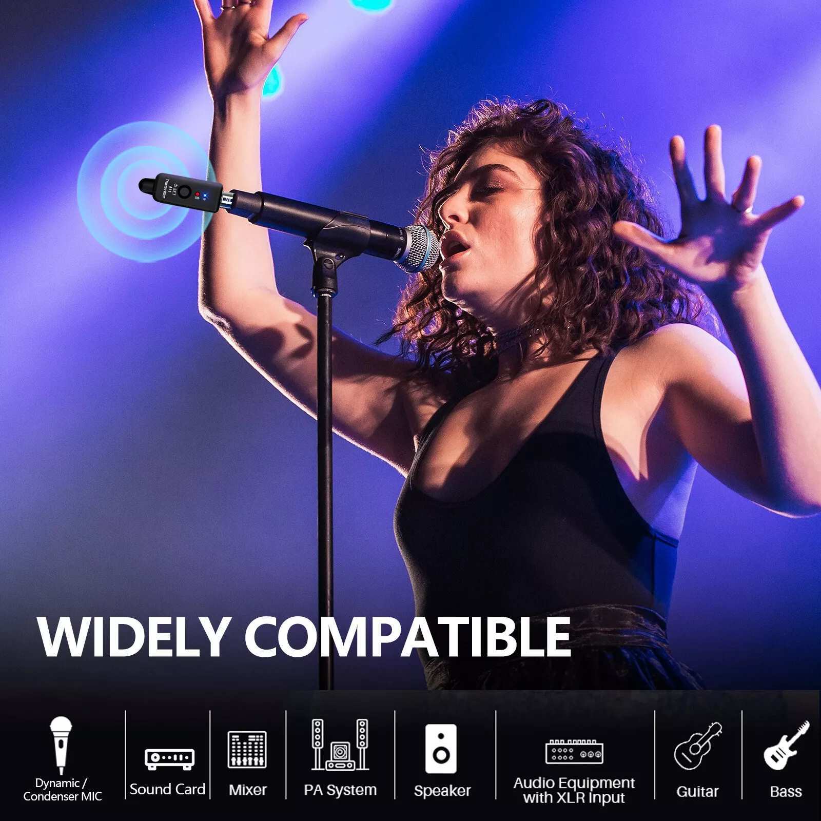 Professional XLR Wireless Microphone Transmitter&Receiver For Multiple Scenarios