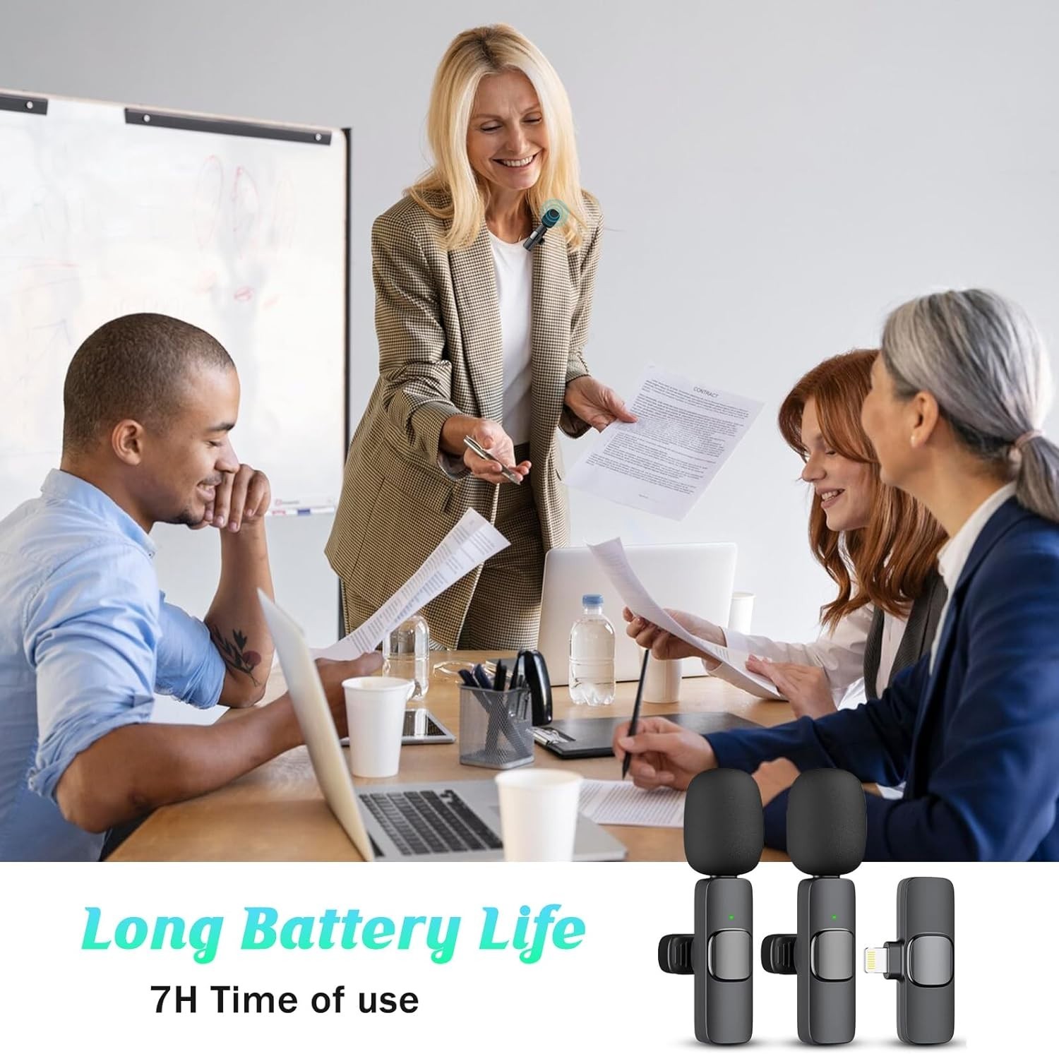 Rechargeable Wireless Lavalier Mic for Content Creators – Perfect for TikTok