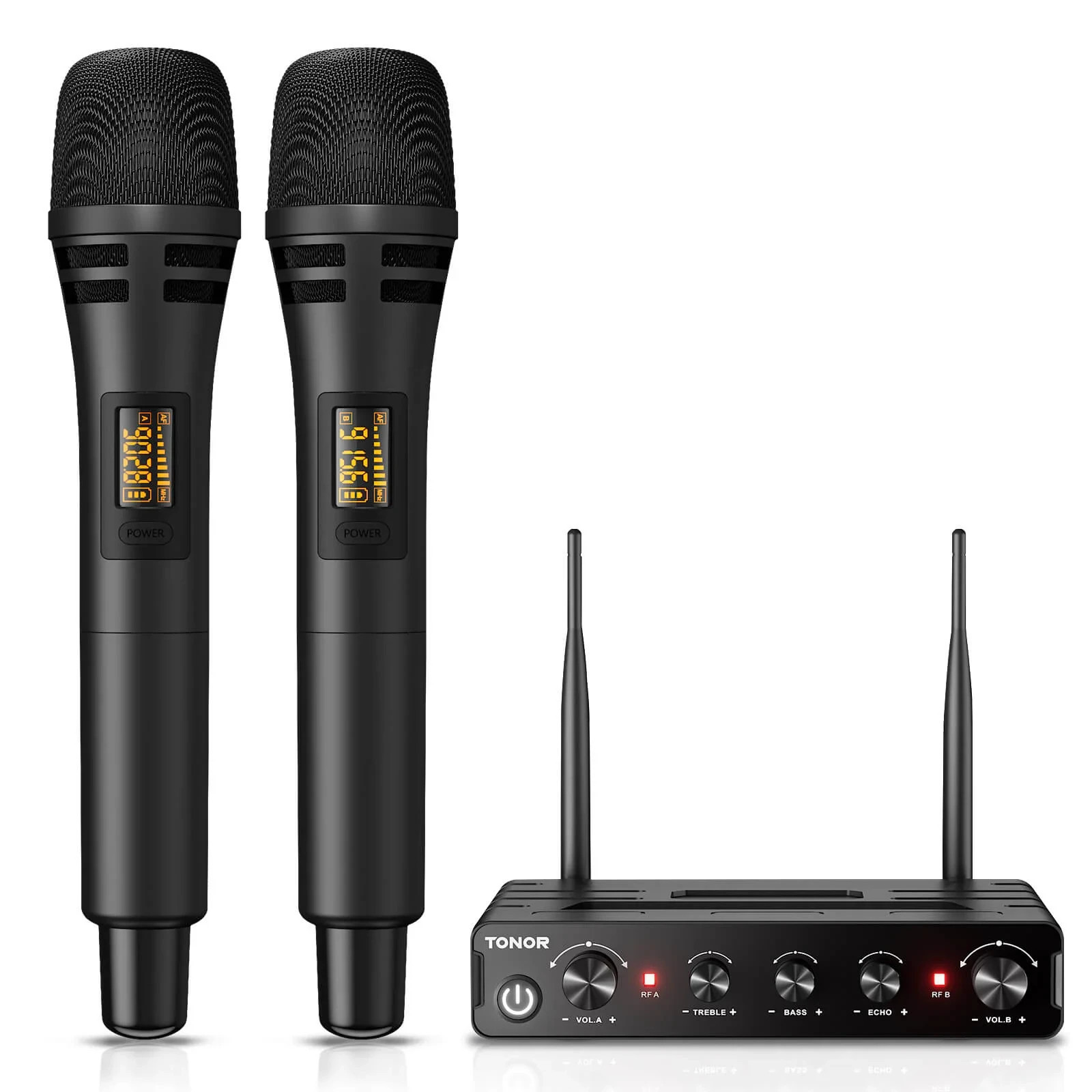 TONOR TW350 Wireless Microphones for Singing,UHF Handheld Dynamic Karaoke Mics