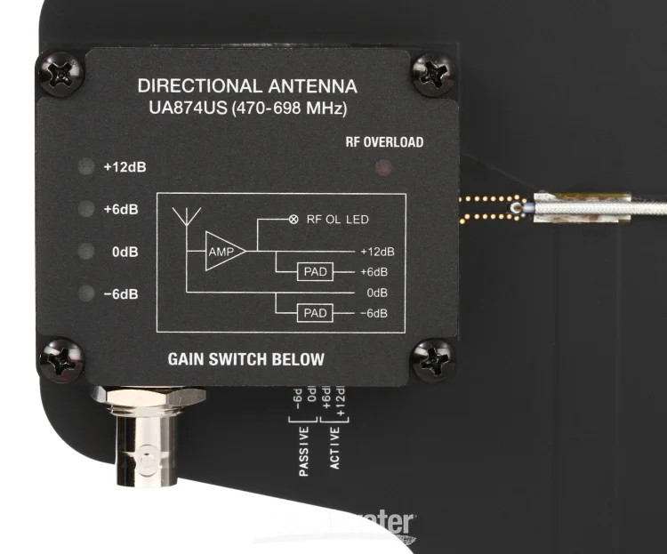 Shure UA874 Active Directional Antenna (470-698 MHz)