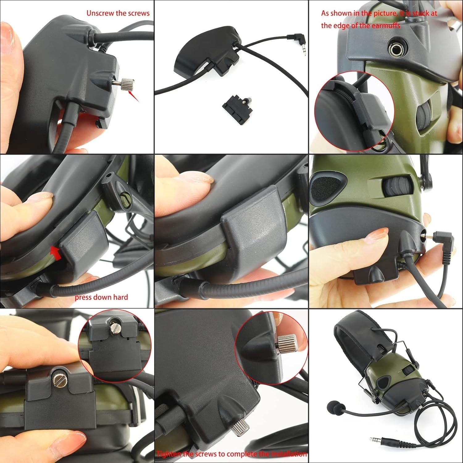 Microphone & PTT for Howard Leight Impact Sports Noise cancelling headphones …