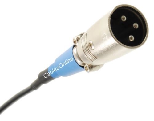 2ft 3.5mm TRS Locking Male to XLR 3-Pin Male Cable for Sennheiser/Sony Mic Syst.
