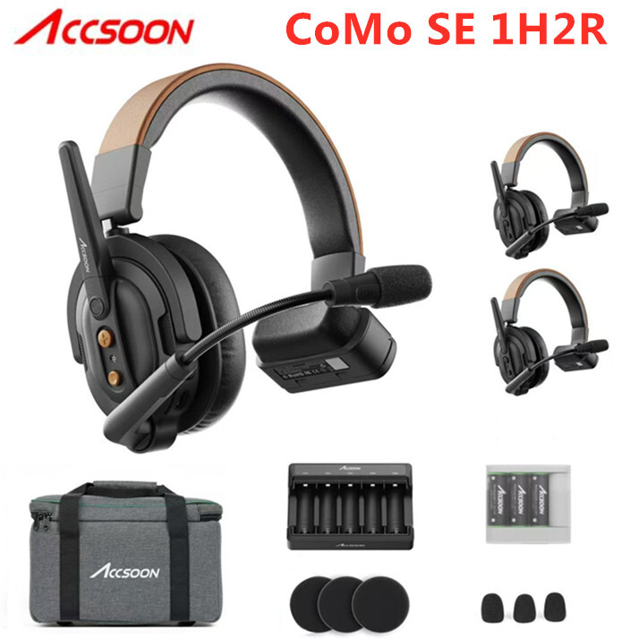 Accsoon CoMo SE 1H2R 400m Full-Duplex Wireless Intercom Headset System 3-Person
