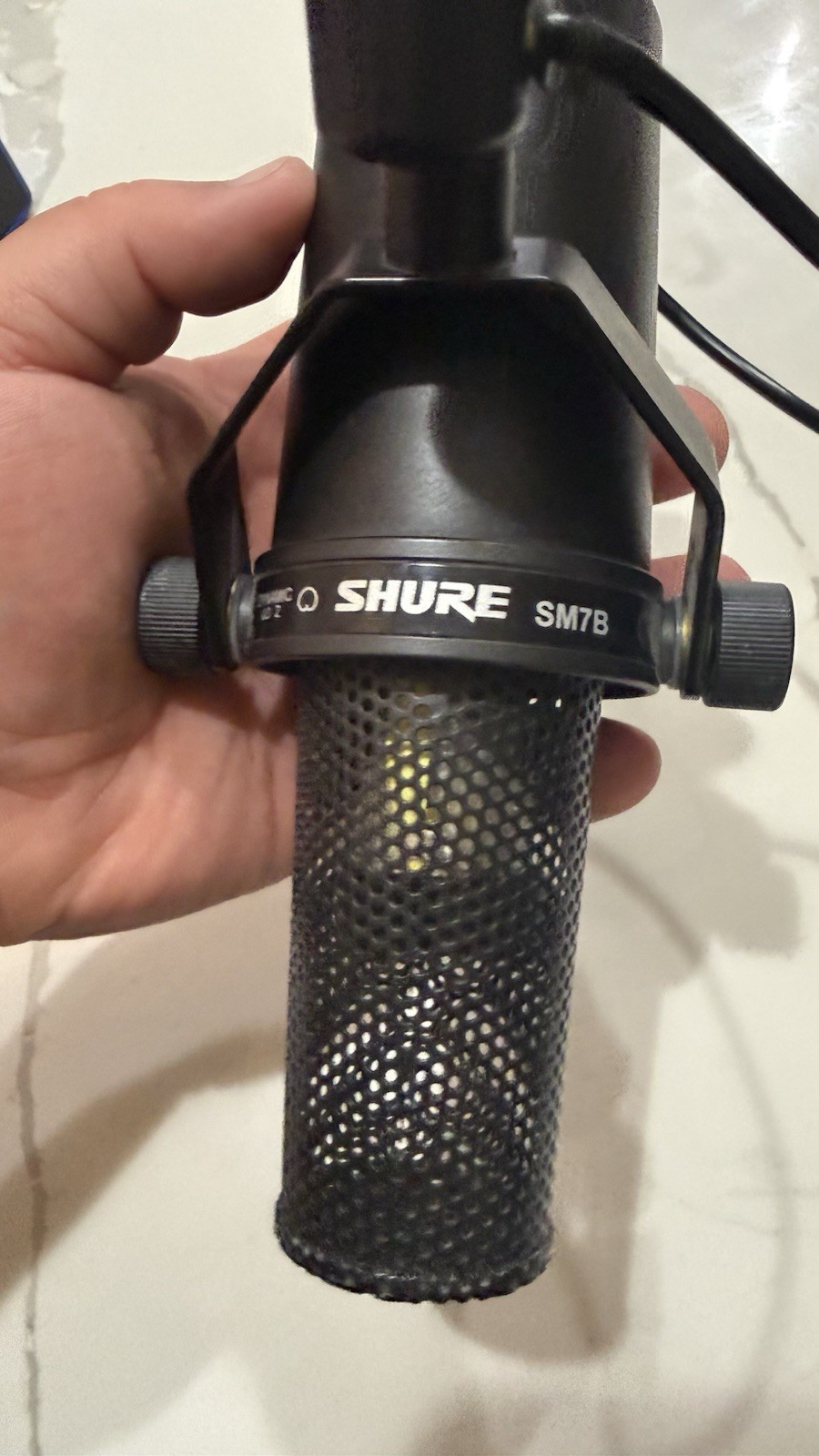 Shure SM7B Dynamic Studio Microphone, Black, XLR 3-Pin Wired, Shock Mount