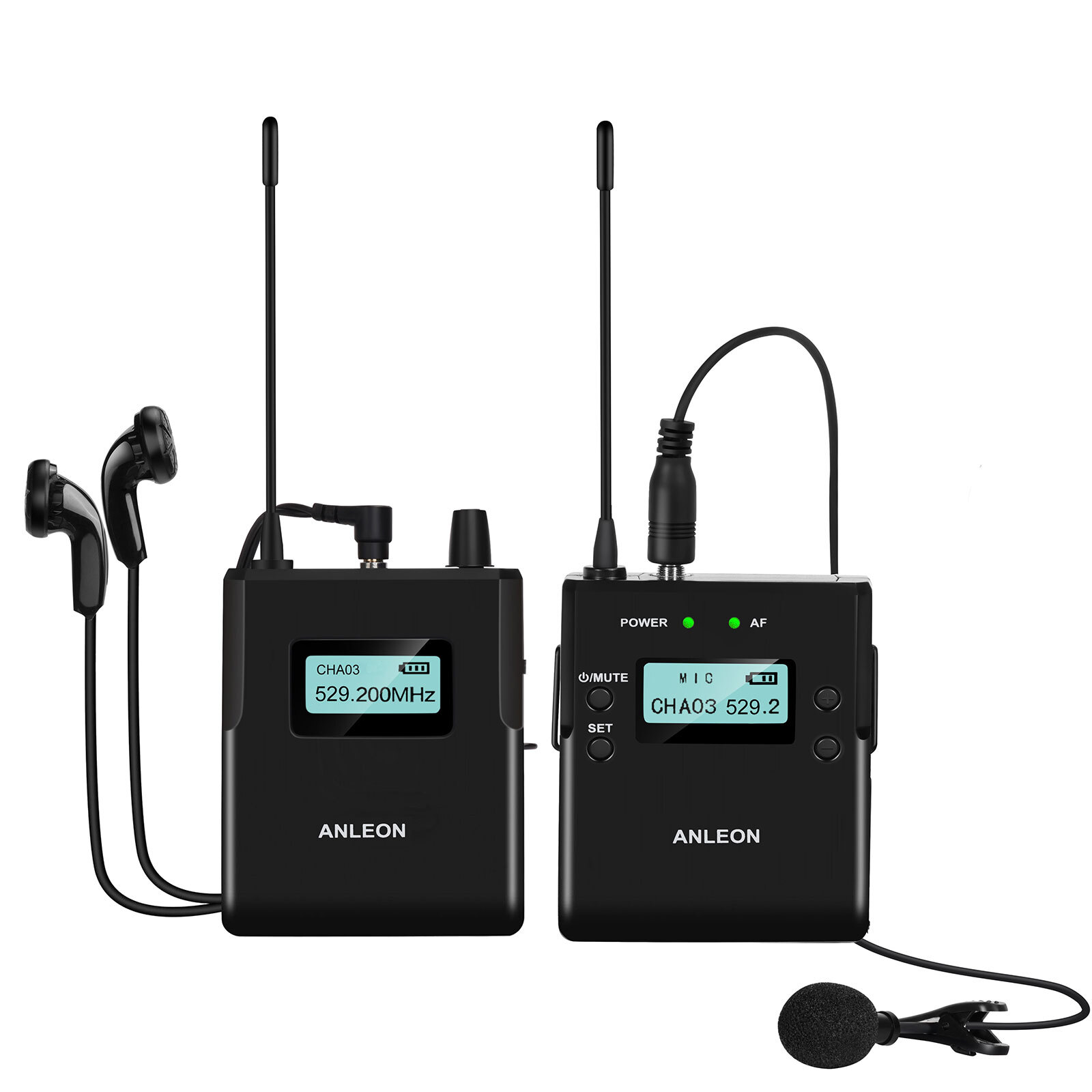 ANLEON MTG-400 520-545MHz 570-590MHz Wireless Microphone for Tourist Meeting