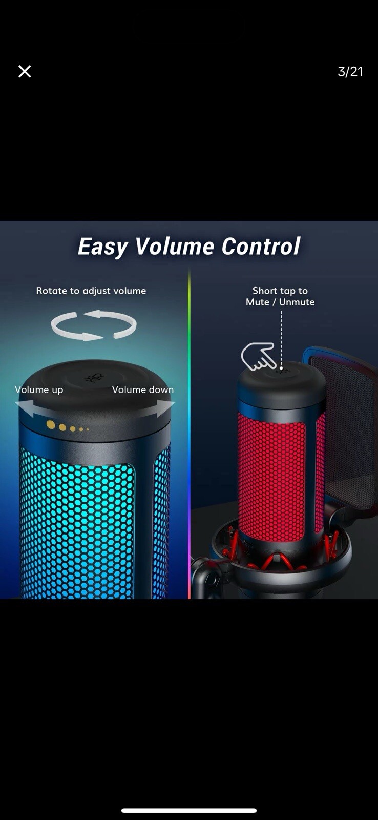 TONOR MICROPHONE LED TC-310
