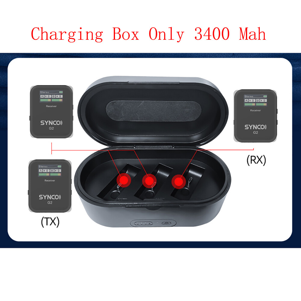 SYNCO G2 Lightweight Fast Charging Case 3400mAh fr G2A2 G2A1 Wireless Microphone
