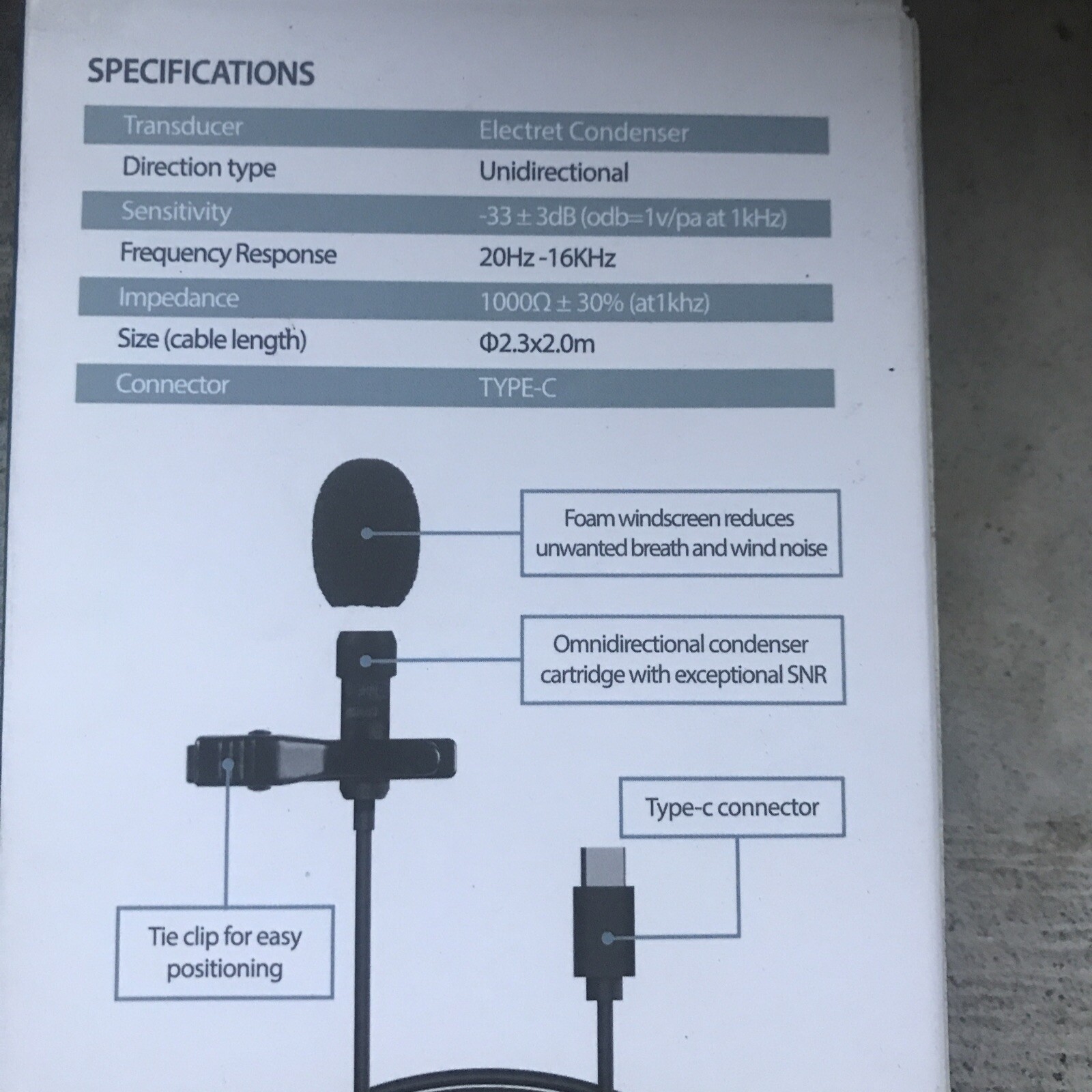 Lavalier Microphone for Android – Easy Clip on Microphone – Lapel Microphone …