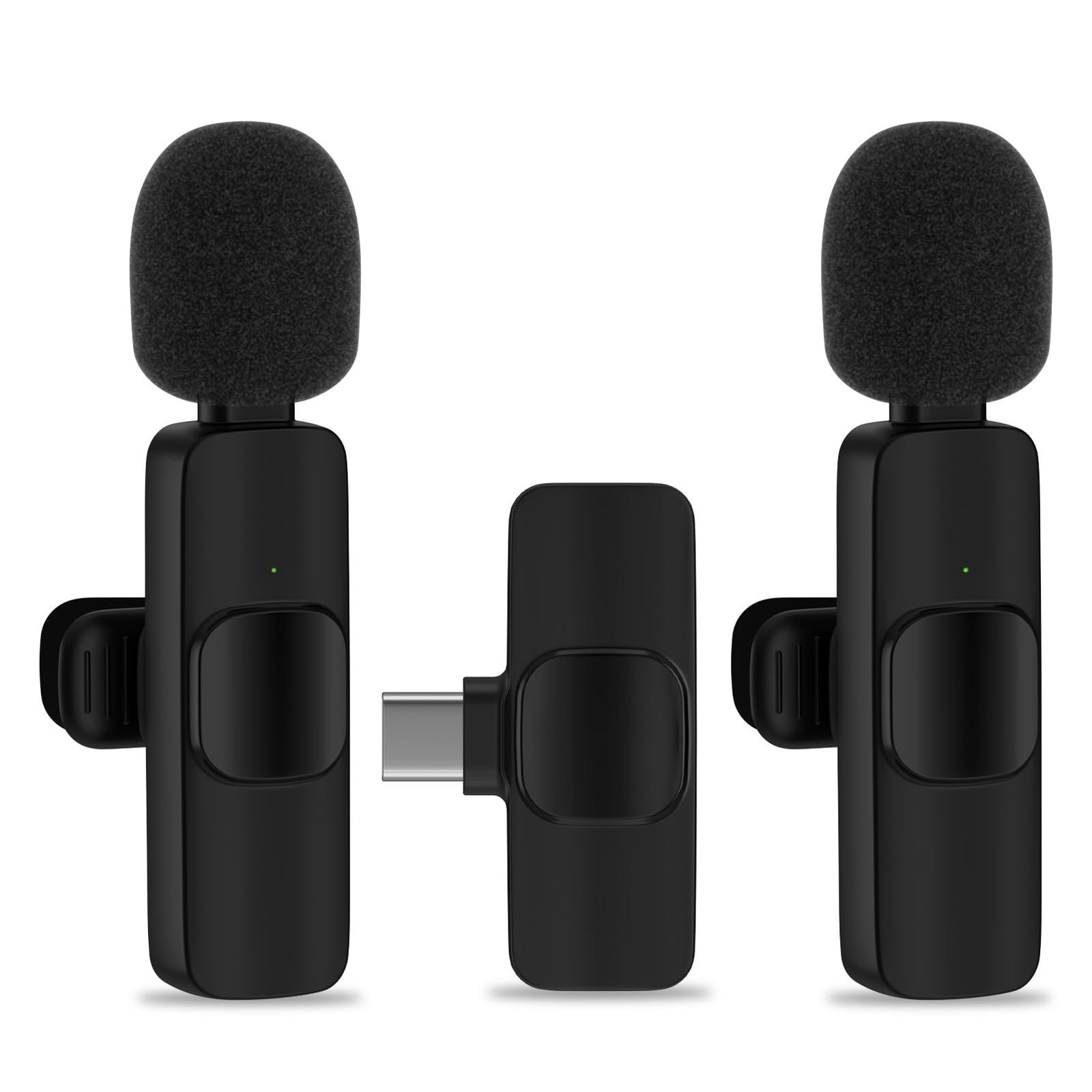 USB C Wireless Lavalier Microphone for iPhone 17 16 Pro Max 16e 15,Samsung