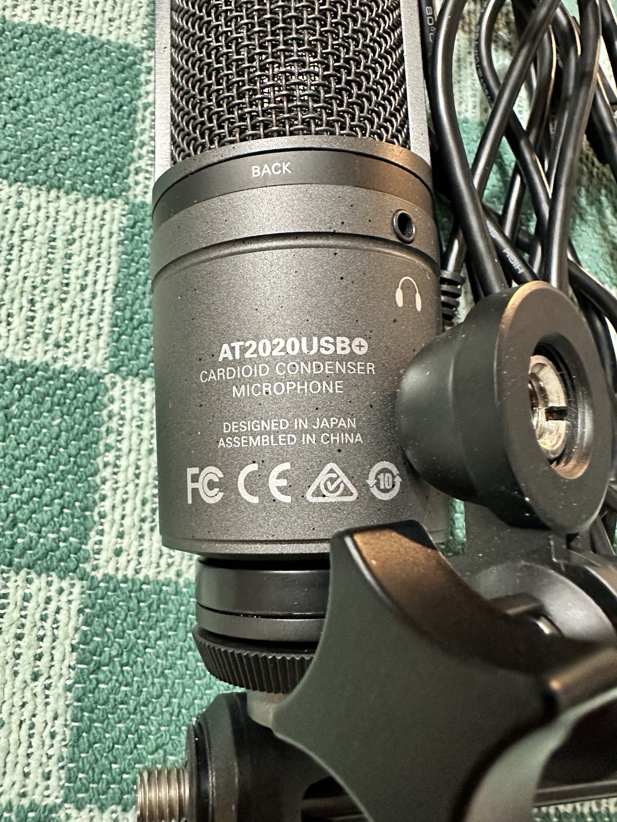 Audio Technica AT2020 USB Plus Cardioid Condenser Microphone (Not Tested)