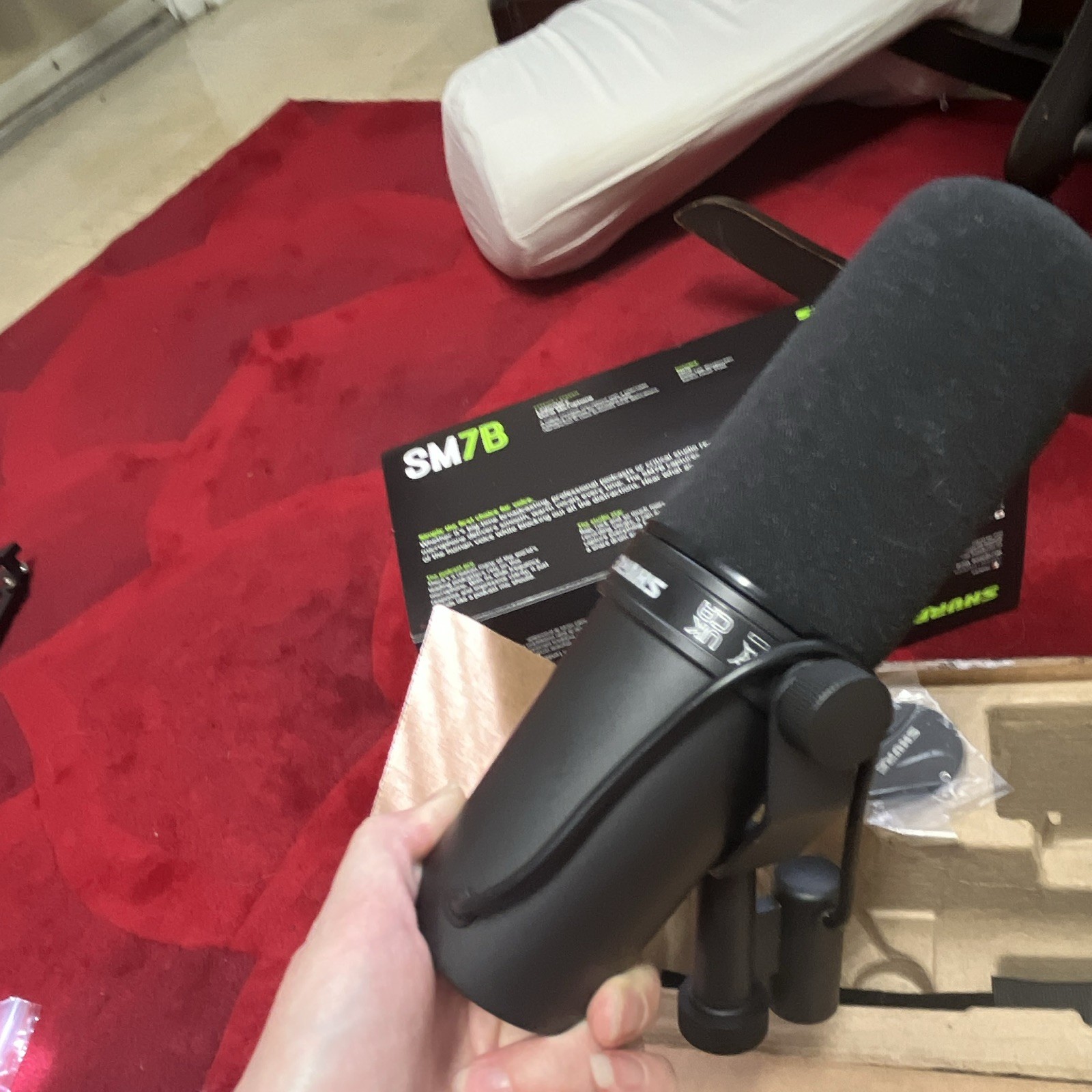Shure SM7B Dynamic Cardioid Broadcast Vocal Mic, XLR, unused